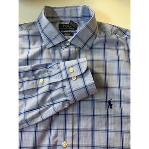 Polo Ralph Lauren Slim Fit Easy Care Plaid Check Dress‎ Shirt Men